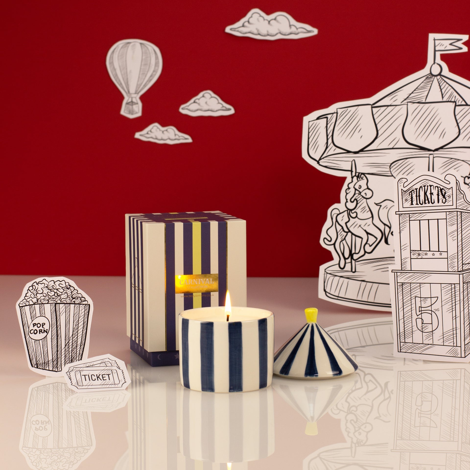 Carnival: Navy Magician Candle - Oud & Leather