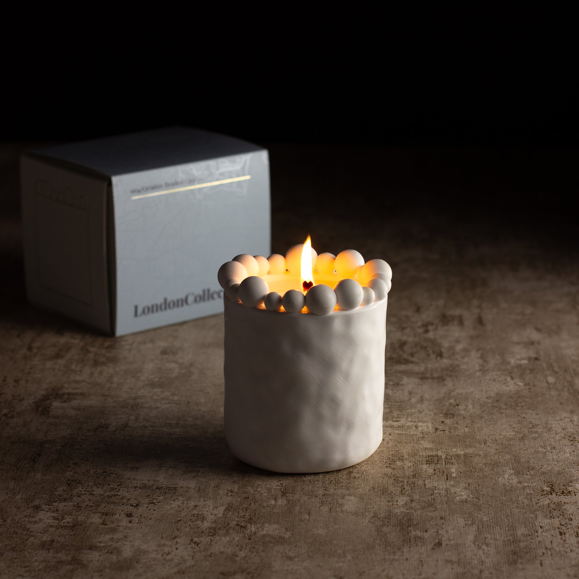 London Collective Beaded Candle - Amber Noir